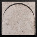 Arc concrete wall tile with curved recessed relief