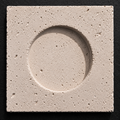 Eclipse concrete wall tile with circular recessed relief