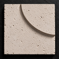 Loop concrete wall tile with curved ribbon relief