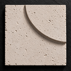 Loop concrete wall tile with curved ribbon relief