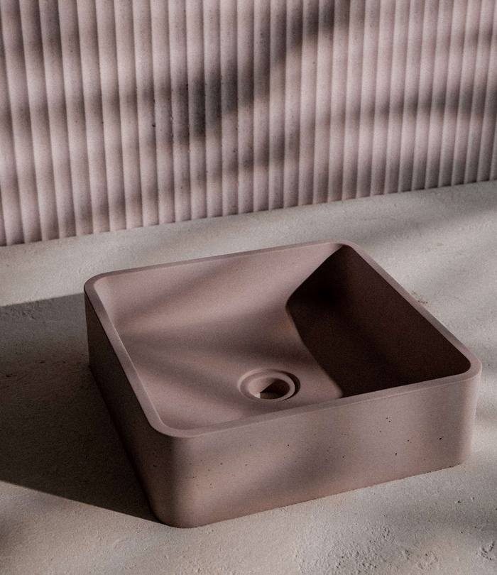 Square concrete basin